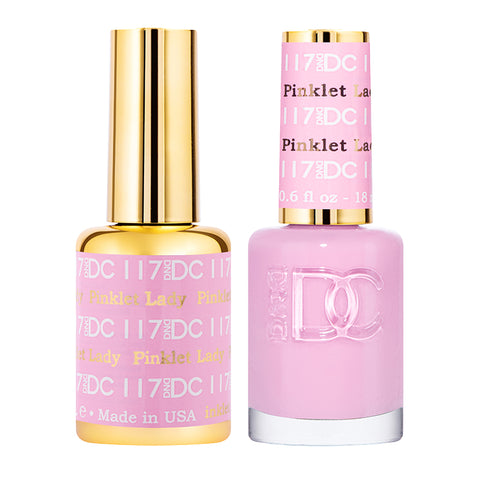 DND DC Duo Gel + Nail Lacquer (Pinklet Lady #117)