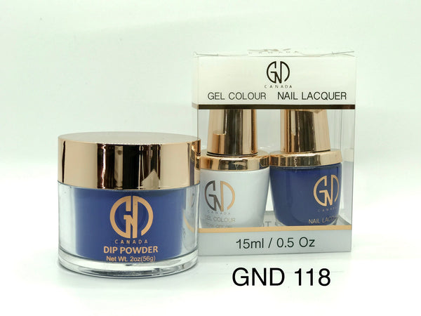 3-in-1 Nail Combo: Dip, Gel & Lacquer #118 | GND Canada® - CM Nails & Beauty Supply