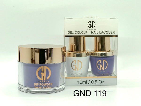 3-in-1 Nail Combo: Dip, Gel & Lacquer #119 | GND Canada® - CM Nails & Beauty Supply