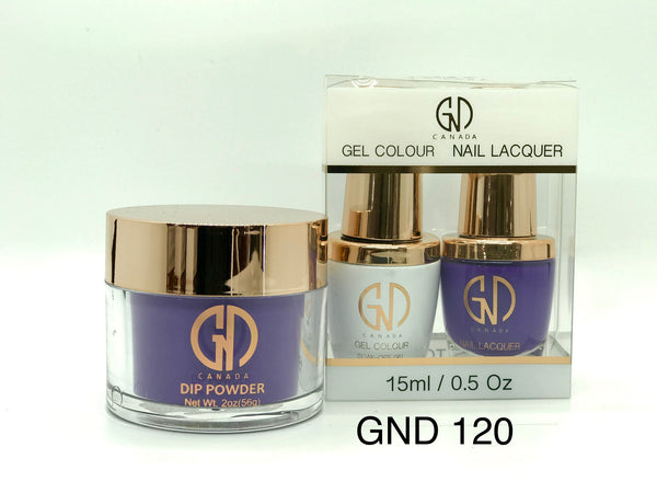 3-in-1 Nail Combo: Dip, Gel & Lacquer #120 | GND Canada® - CM Nails & Beauty Supply