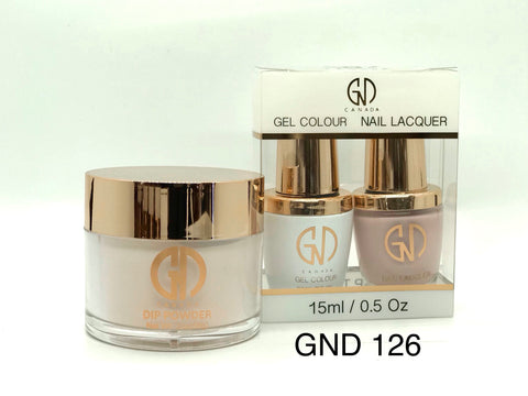 3-in-1 Nail Combo: Dip, Gel & Lacquer #126 | GND Canada® - CM Nails & Beauty Supply