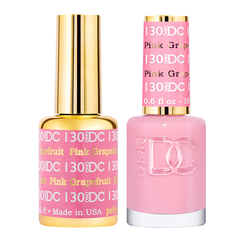 DND DC Duo Gel + Nail Lacquer Pink Grapefruit #130