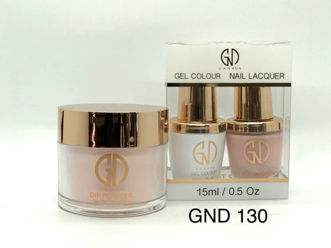 3-in-1 Nail Combo: Dip, Gel & Lacquer #130 | GND Canada® - CM Nails & Beauty Supply