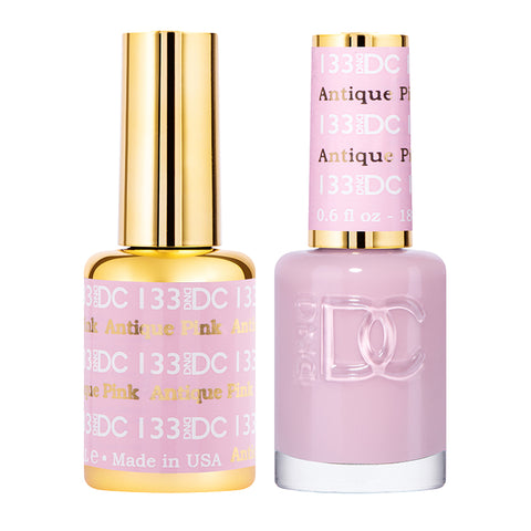 DND DC Duo Gel + Nail Lacquer  Antique Pink #133