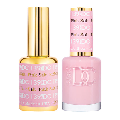 DND DC Duo Gel + Nail Lacquer Pink Salt #139