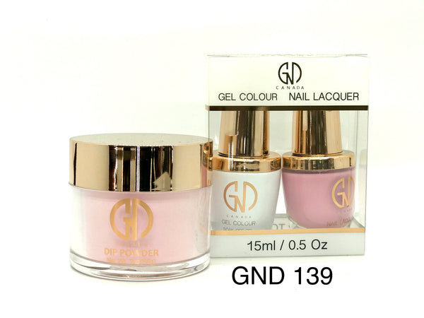 3-in-1 Nail Combo: Dip, Gel & Lacquer #139 | GND Canada® - CM Nails & Beauty Supply