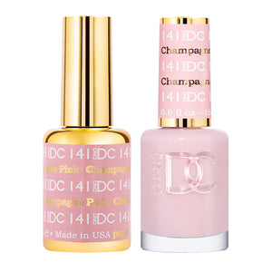 DC Pink Champagne #141 - Gel Polish & Lacquer Duo - CM Nails & Beauty Supply