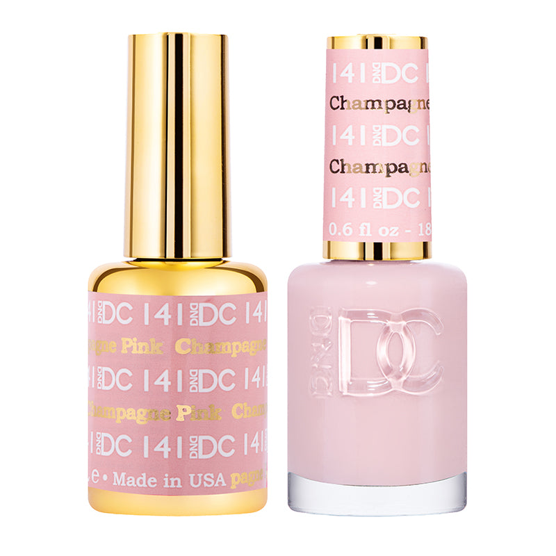 DND DC Duo Gel + Nail Lacquer  Pink Champagne #141