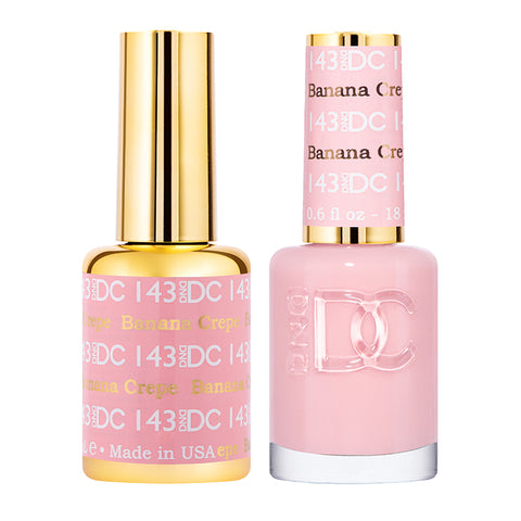 DND DC Duo Gel + Nail Lacquer  Banana Crepe #143 CM Beauty Supply