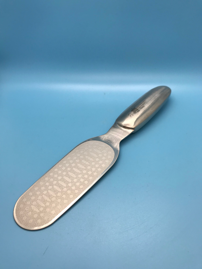 Dual Sided Foot File, Medium/Coarse (Round) MBI - 100% Stainless Steel - CM Nails & Beauty Supply