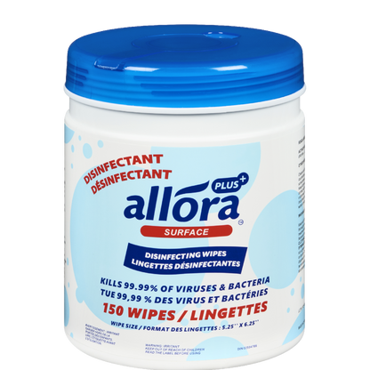 Allora Disinfecting 150 Wipes | Kills 99.99 % Viruses & Bacteria - CM Nails & Beauty Supply