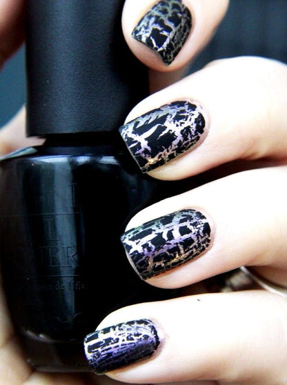 OPI Nail Lacquer - E53 Black Shatter | OPI® - CM Nails & Beauty Supply