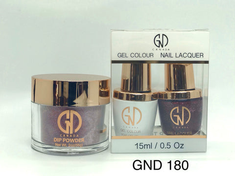 3-in-1 Nail Combo: Dip, Gel & Lacquer #180 | GND Canada® - CM Nails & Beauty Supply