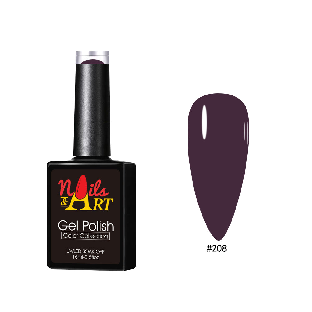 Nails & Art - Gel Polish - 208 Eggplant - CM Nails & Beauty Supply
