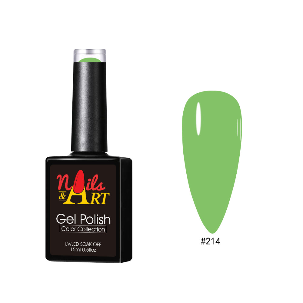 Nails & Art - Gel Polish - 214 Popping Green - CM Nails & Beauty Supply