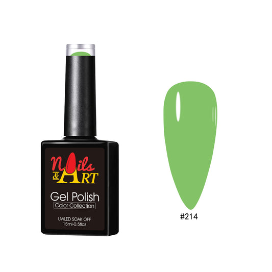 Nails & Art - Gel Polish - 214 Popping Green - CM Nails & Beauty Supply