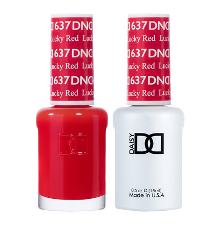 DND - Lucky Red #637 - Gel & Lacquer Duo - CM Nails & Beauty Supply