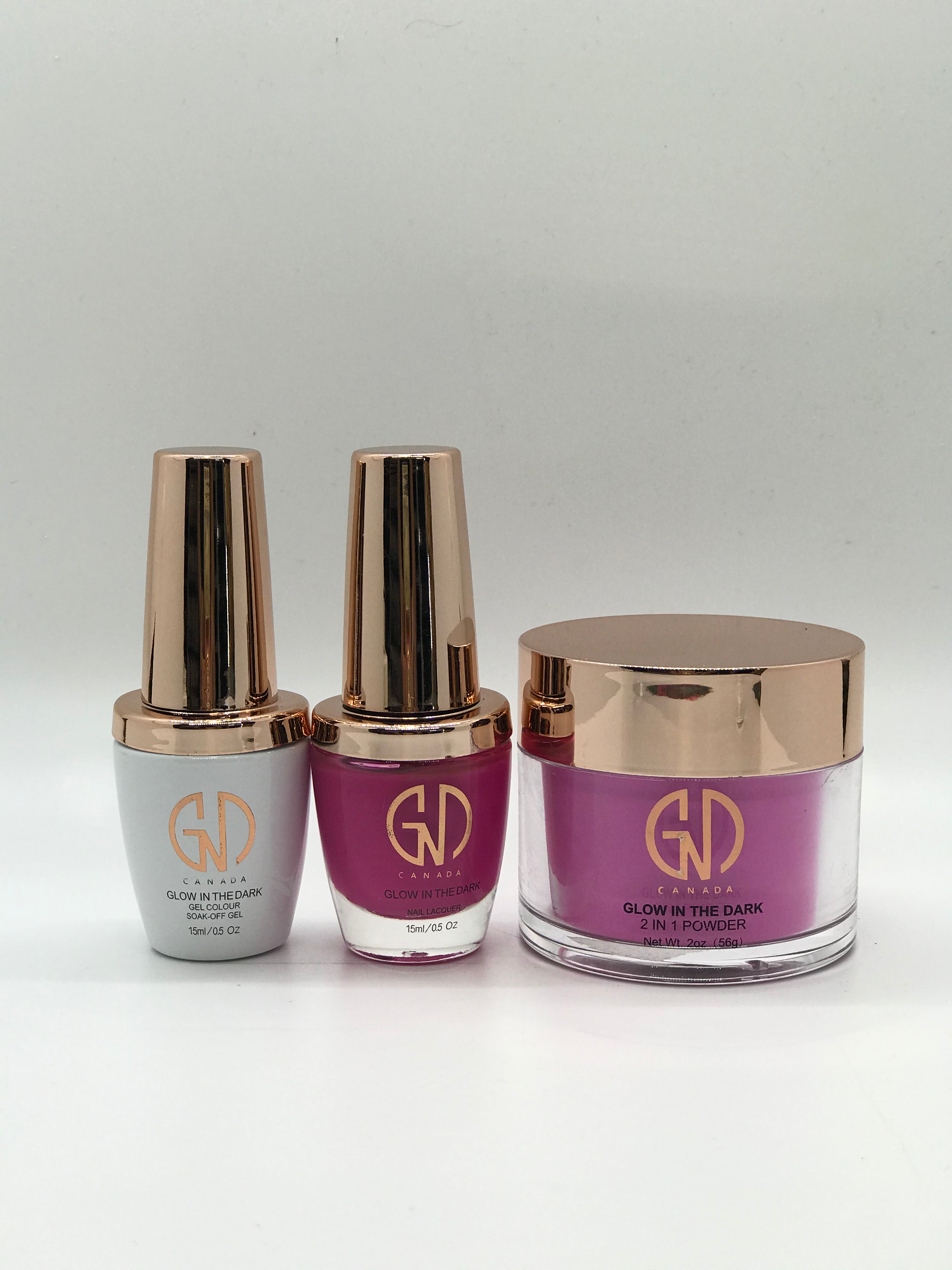GND 3-in-1 Nail Combo: GLOW IN THE DARK #1 | CM Nails Supply