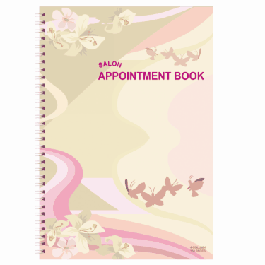 Salon Appointment Book 4-Column - CM Nails & Beauty Supply