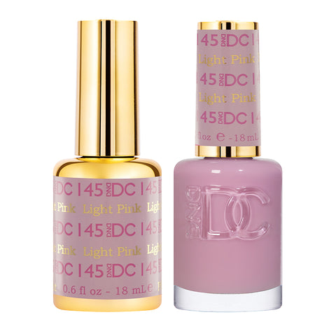 DND DC Duo Gel + Nail Lacquer Light Pink #145