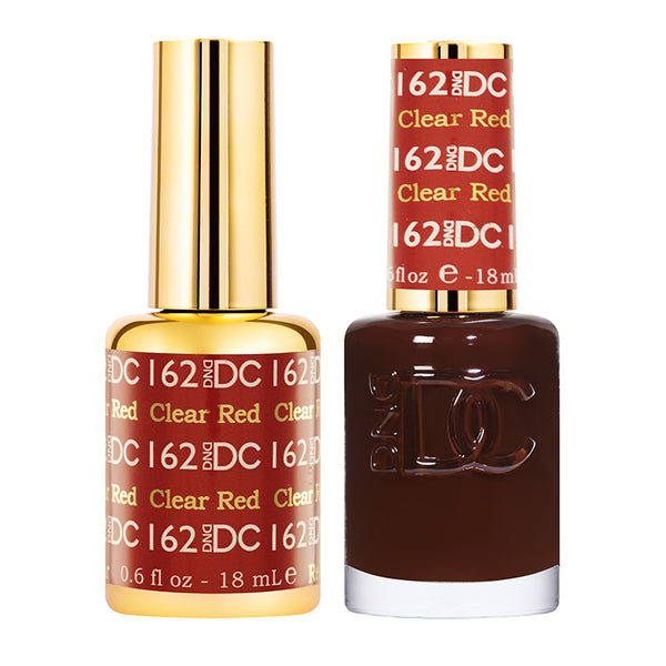 DND DC Duo Gel + Nail Lacquer Clear Red #162
