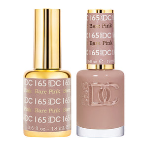 DC Bare Pink #165 - Gel Polish & Lacquer Duo - CM Nails & Beauty Supply