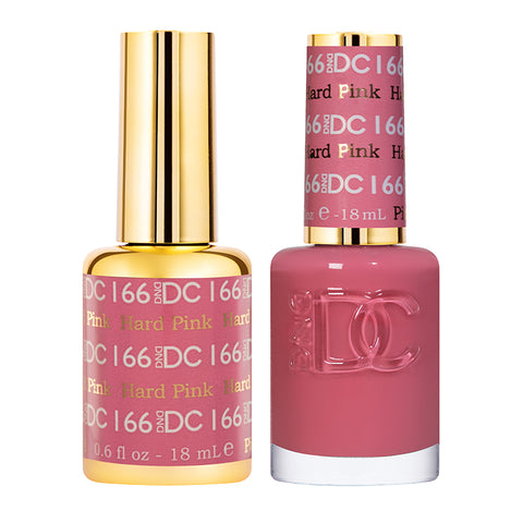 DND DC Duo Gel + Nail Lacquer Hard Pink #166