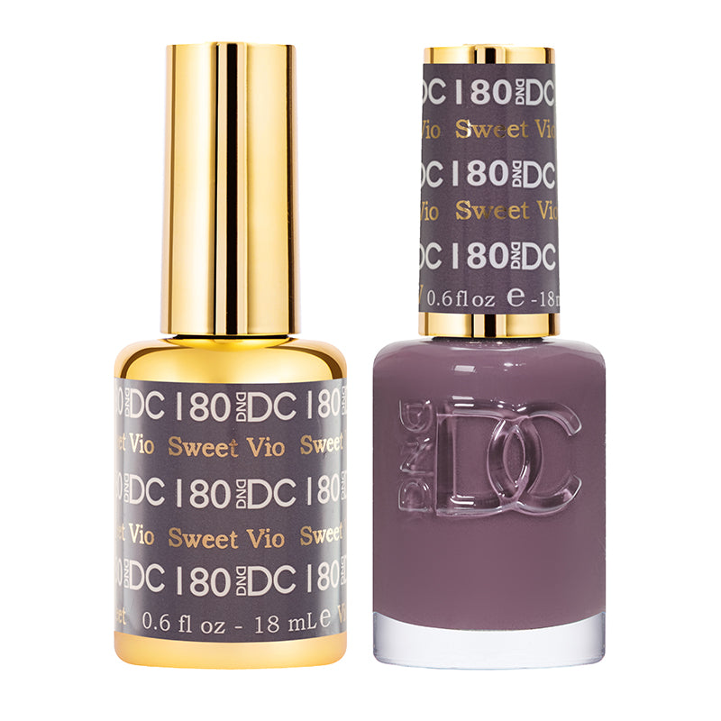 DC Sweet Violet #180 - Gel Polish & Lacquer Duo - CM Nails & Beauty Supply
