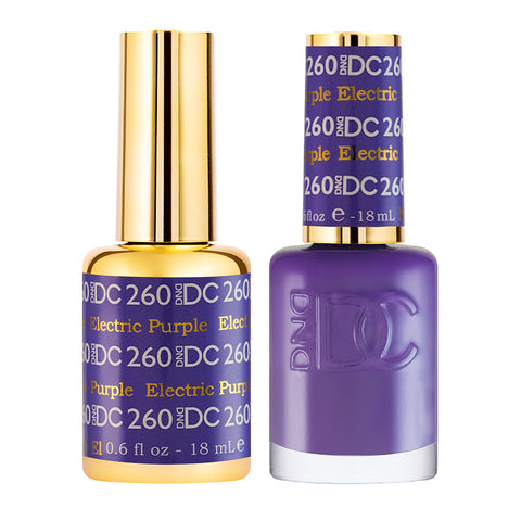 DC Duo Gel + Nail Lacquer Electric Purple #260