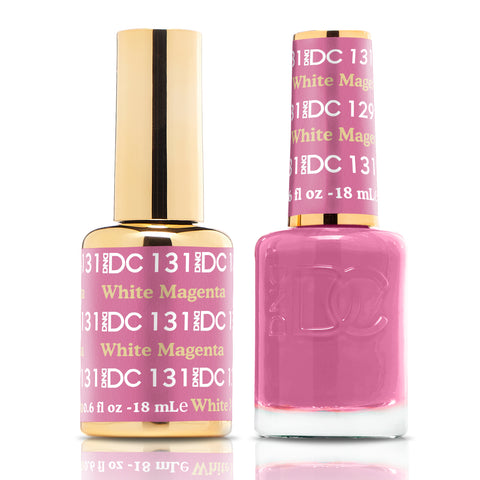 DND DC Duo Gel + Nail Lacquer White Magenta #131