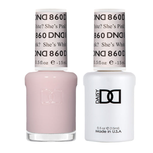 DND She’s White? She's Pink? #860 - Gel & Lacquer Duo - CM Nails & Beauty Supply