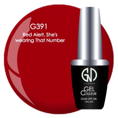 Red Alert, She's Wearing That Number - #391 | GND Canada® 1-Step Gel - CM Nails & Beauty Supply