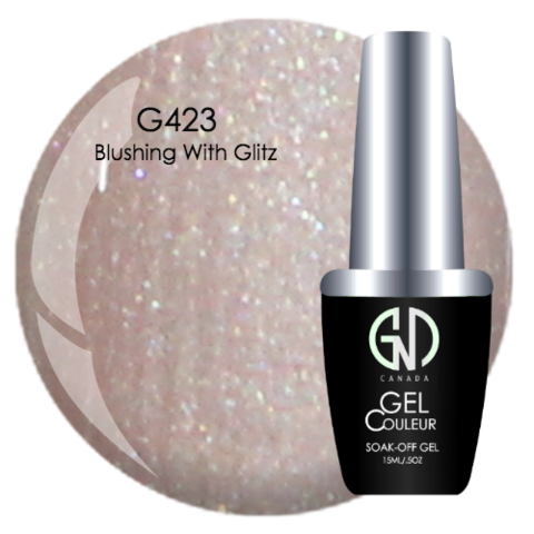 Blushing with Glitz - #423 | GND Canada® 1-Step Gel - CM Nails & Beauty Supply