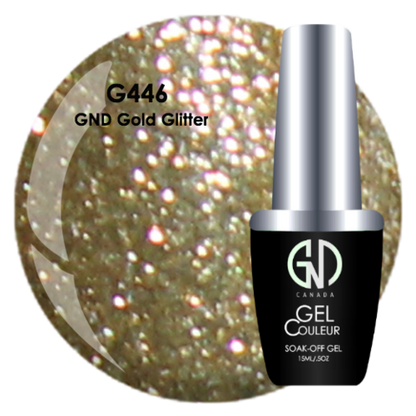 Gold Glitter - #446 | GND Canada® 1-Step Gel - CM Nails & Beauty Supply