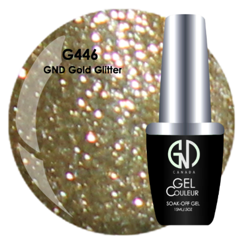 Gold Glitter - #446 | GND Canada® 1-Step Gel - CM Nails & Beauty Supply