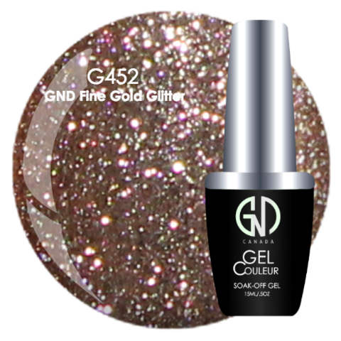 GND Fine Gold Glitter | GND Canada® 1-Step Gel - CM Nails & Beauty Supply