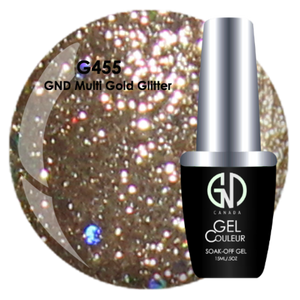 Multi Gold Glitter - #455 | GND Canada® 1-Step Gel - CM Nails & Beauty Supply