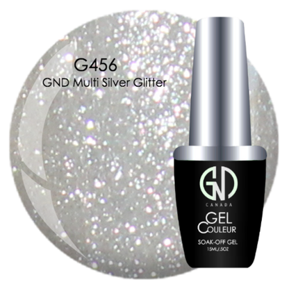Multi Silver Glitter - #456 | GND Canada® 1-Step Gel - CM Nails & Beauty Supply