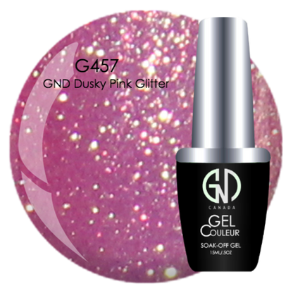 Dusky Pink Glitter - #457 | GND Canada® 1-Step Gel - CM Nails & Beauty Supply