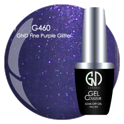 Fine Purple Glitter - #460 | GND Canada® 1-Step Gel - CM Nails & Beauty Supply