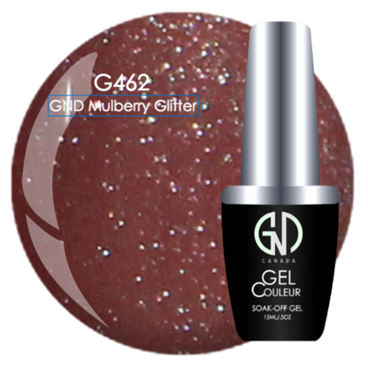 Mulberry Glitter - #462 | GND Canada® 1-Step Gel - CM Nails & Beauty Supply