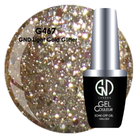GND Light Gold Glitter | GND Canada® 1-Step Gel - CM Nails & Beauty Supply