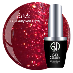 GND Ruby Red Glitter | GND Canada® 1-Step Gel - CM Nails & Beauty Supply
