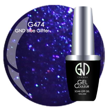 Blue Glitter - #474 | GND Canada® 1-Step Gel - CM Nails & Beauty Supply