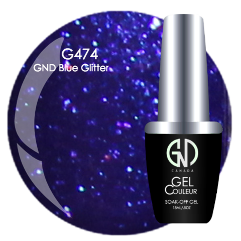 GND Blue Glitter | GND Canada® 1-Step Gel - CM Nails & Beauty Supply
