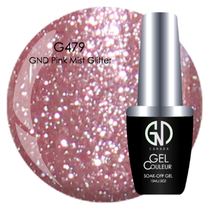 Pink Mist Glitter - #479 | GND Canada® 1-Step Gel - CM Nails & Beauty Supply