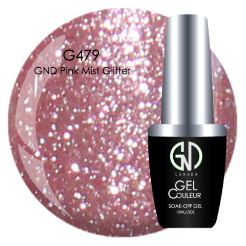 GND Pink Mist Glitter | GND Canada® 1-Step Gel - CM Nails & Beauty Supply