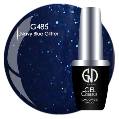 Navy Blue Glitter - #485 | GND Canada® 1-Step Gel - CM Nails & Beauty Supply