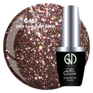 GND Sunic Gold Glitter | GND Canada® 1-Step Gel - CM Nails & Beauty Supply