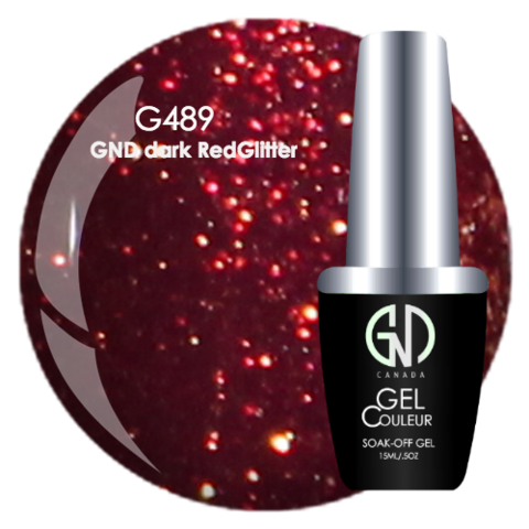 GND Dark Red Glitter | GND Canada® 1-Step Gel - CM Nails & Beauty Supply